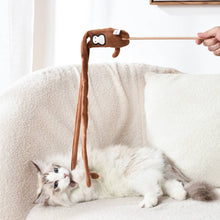 Load image into Gallery viewer, MICHU Mayitwill Natural Interactive Cat Wand, Safe Hunting Distance Cat Toys for Indoor Cats