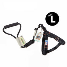 Load image into Gallery viewer, TOUCHDOG Original Round Climbing Rope Dog Leash and Harness (Black)