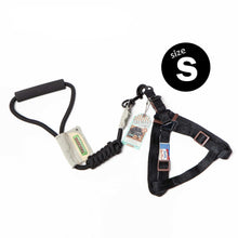 Load image into Gallery viewer, TOUCHDOG Original Round Climbing Rope Dog Leash and Harness (Black)