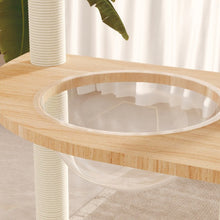 Load image into Gallery viewer, CHONGBEIYA Pinewood Space And Wheel Scratcher Cat Tree 1.3m
