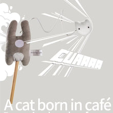 Load image into Gallery viewer, MICHU Mayitwill Natural Interactive Cat Wand, Safe Hunting Distance Cat Toys for Indoor Cats