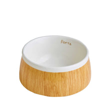 Load image into Gallery viewer, PETIO Prota Wood Grain Ceramic Dog Feeding Bowl