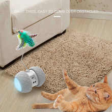 Load image into Gallery viewer, BENTOPAL P03 Smart Wheel Feather Self Rolling Cat Toy
