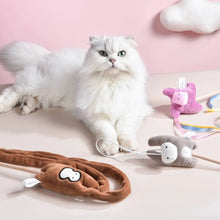 Load image into Gallery viewer, MICHU Mayitwill Natural Interactive Cat Wand, Safe Hunting Distance Cat Toys for Indoor Cats
