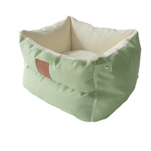 Load image into Gallery viewer, KASHIMA Aomori Leather Car Seat Pet Bed With Velvet Cushion