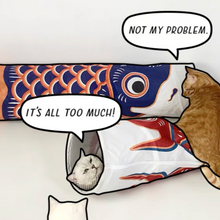 Load image into Gallery viewer, WOHOO MARKET Colorful Carp Flag (Koinobori) Large Cat Tunnel