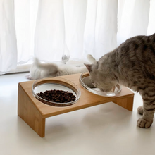 Load image into Gallery viewer, WOHOO MARKET Bamboo Double-Bowl