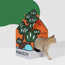 Load image into Gallery viewer, PAWZCITY Tetra-Pak Cat Scratcher House
