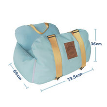 將圖片載入圖庫檢視器 KASHIMA Kawana Leather Car Seat Pet Bed With Suede Cushion