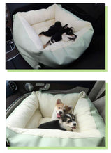 Load image into Gallery viewer, KASHIMA Aomori Leather Car Seat Pet Bed With Velvet Cushion