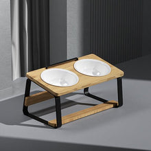 Load image into Gallery viewer, POPOCOLA Pine Wood Wooden Pet Bowl