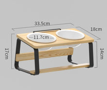 Load image into Gallery viewer, POPOCOLA Pine Wood Wooden Pet Bowl