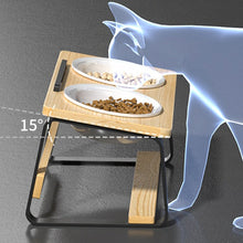 Load image into Gallery viewer, POPOCOLA Pine Wood Wooden Pet Bowl