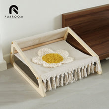 將圖片載入圖庫檢視器 PURROOM Wood Hammock Pet Bed