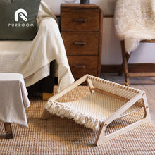 將圖片載入圖庫檢視器 PURROOM Wood Hammock Pet Bed