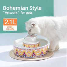 Load image into Gallery viewer, PETWANT Bohemian Style Cramic Water Fountain