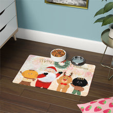 Load image into Gallery viewer, CHRISTMAS Santa And Us Pet Food Mat