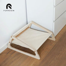 將圖片載入圖庫檢視器 PURROOM Wood Hammock Pet Bed