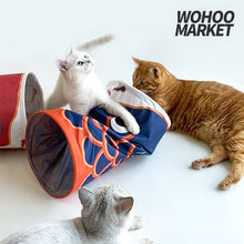 Load image into Gallery viewer, WOHOO MARKET Colorful Carp Flag(Koinobori) Mini Cat Tunnel