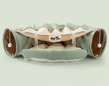 Load image into Gallery viewer, FLUFFURRY Cat Tunnel With Bed