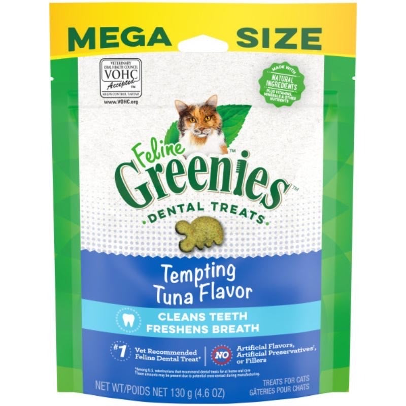 FELINE GREENIES Savory Dental Treats Mega Size