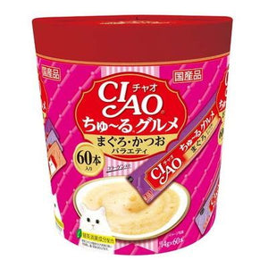 CIAO Churu Gourmet Tuna and Bonito Variety 60 Pieces