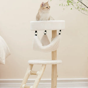 PETSBELLE Solid Wood Cat Tree 0.8m