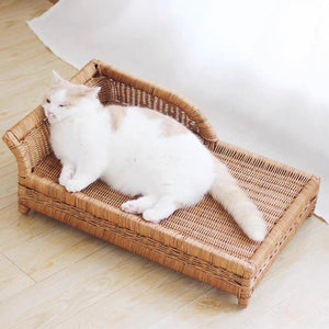 CatsCity Handcrafted Rattan Pet Daybed