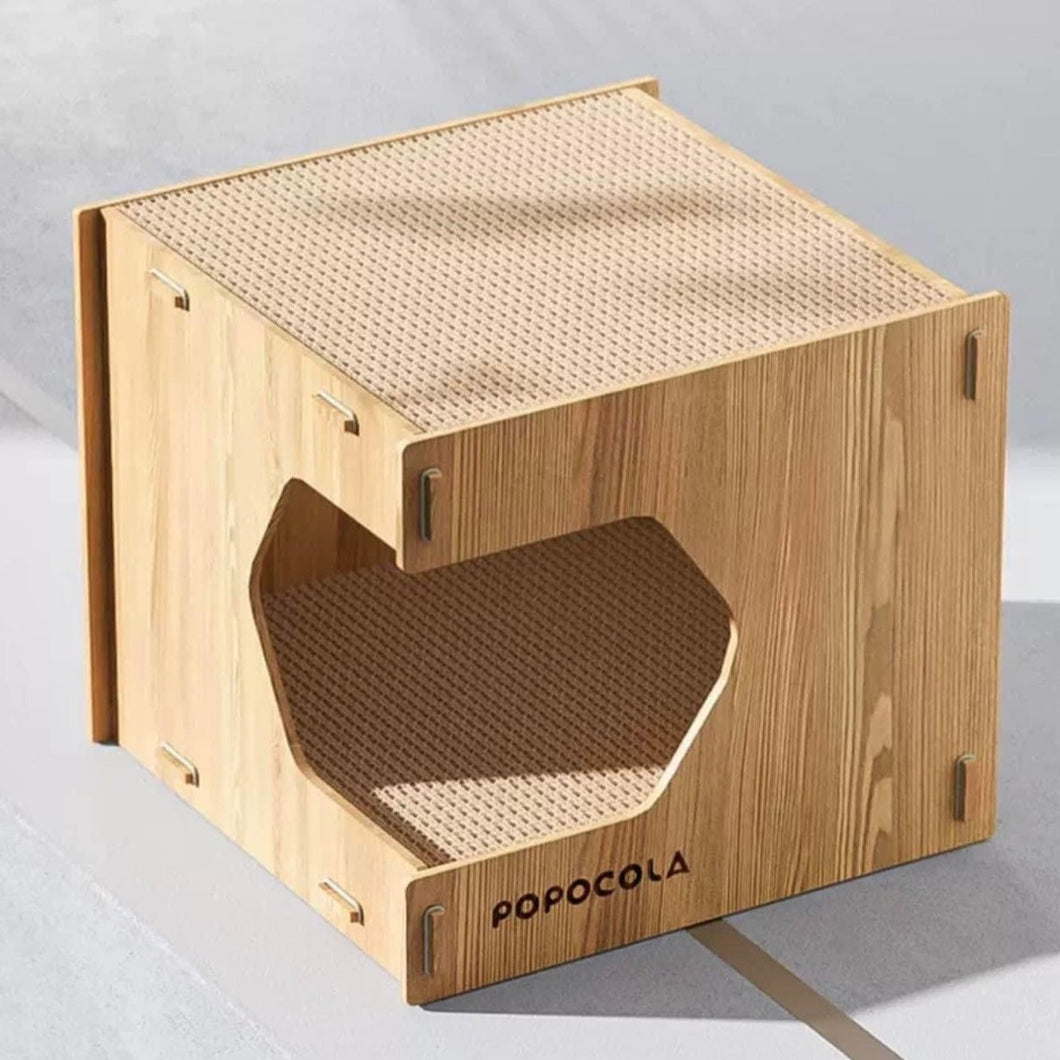 POPOCOLA Wooden Pet Scratcher Square