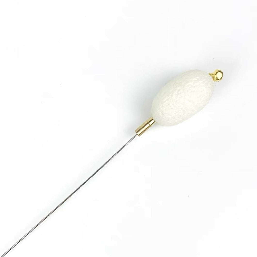 WOHOO MARKET Cat Teaser Wand with Natural Silk Ball